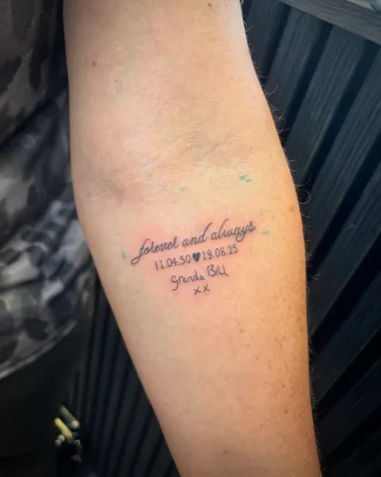 A loved one’s handwriting, by Lucy