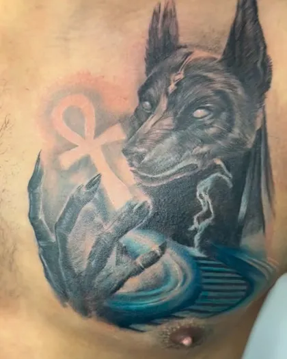 Anubis chest piece, by Luke