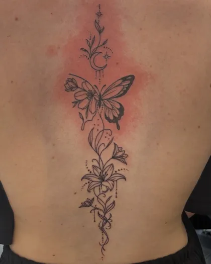 Butterfly spine, by Tabitha