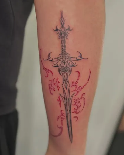 Sigilism sword in red, by Tabitha