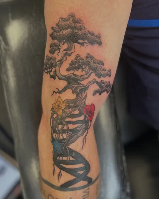 Tree of life, tattooed by Tabitha at Inkwell Tattoo Studio, Blaydon