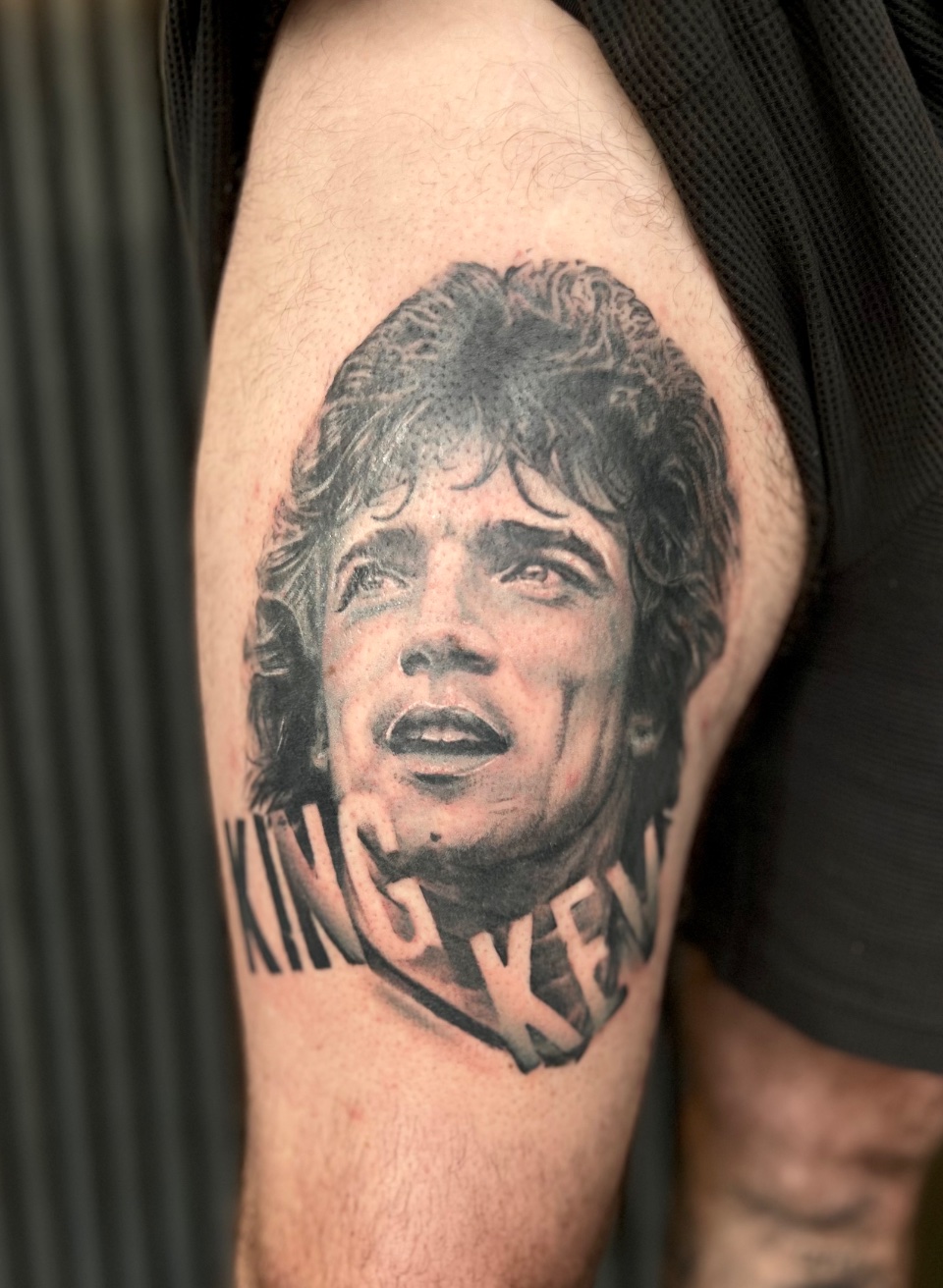 Portrait, grey opaque, tattooed by Luke at Inkwell Tattoo Studio, Blaydon